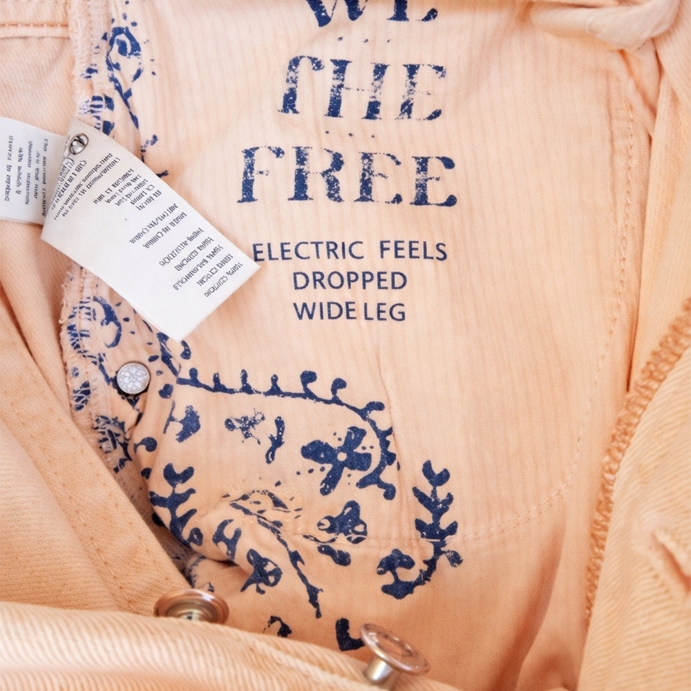 Free People We The Free Electric Feels Dropped Wide Leg Barrel Jeans NWT Boho - Picture 7 of 13